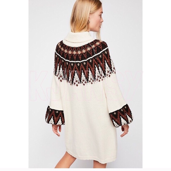 Fair Isle Nordic Sweater Dress - Picture 7 of 8